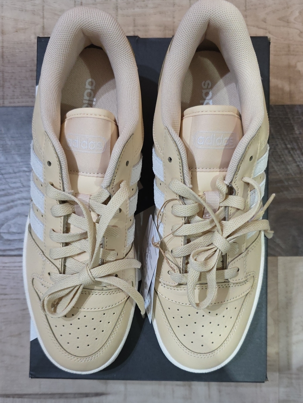 Adidas Break Start Low W Womens 8.5 Beige Cream Sneakers JP7516 NWT Box